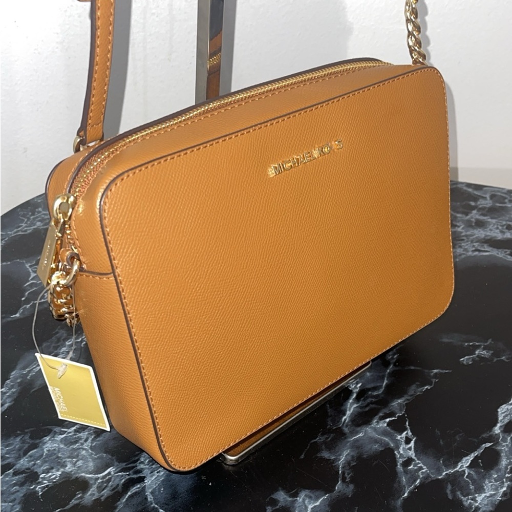 MICHAEL KORS Crossbody Bag JS Large Saffiano Leather Acorn NEW - Minor Damage - Picture 8 of 12